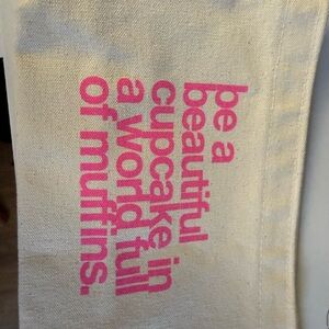 Dogeared Cream Canvas Tote with Black Logo